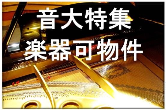 音大特集　　　楽器演奏　　可物件