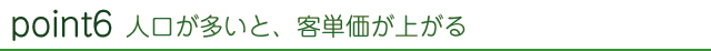 人口が多いと、客単価が上がる